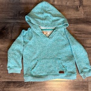 Roxy teal pullover hoodie kangaroo pocket 4t